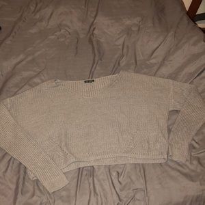 V-neck light wash grey sweater size Large